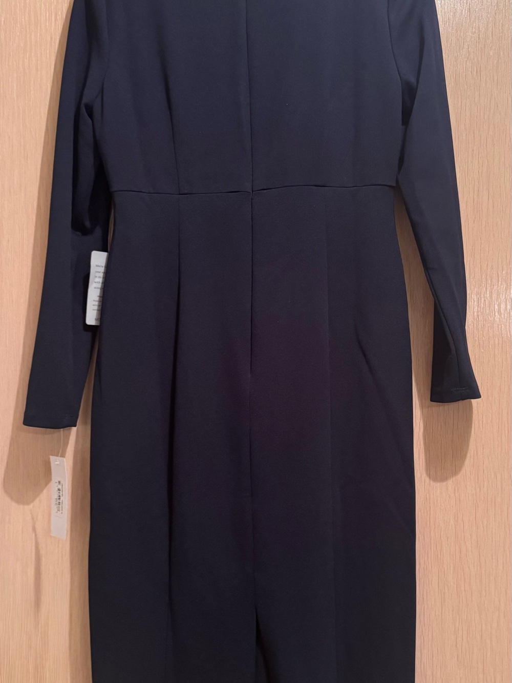 Donna Morgan Black Long-Sleeve Sheath Dress